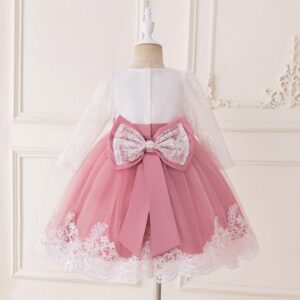 Satin Floral Evening Party Dress (4Y - 8Y)