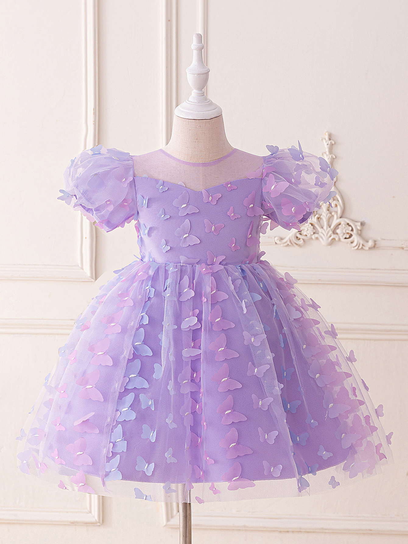 Floral Pattern Evening Party Princess Dress (4Y - 8Y)