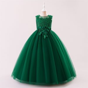 Floral Puffy Wedding Dress (7Y - 10Y)