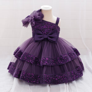 Sequin Princess Girls Flower Dress (06M - 3Y)