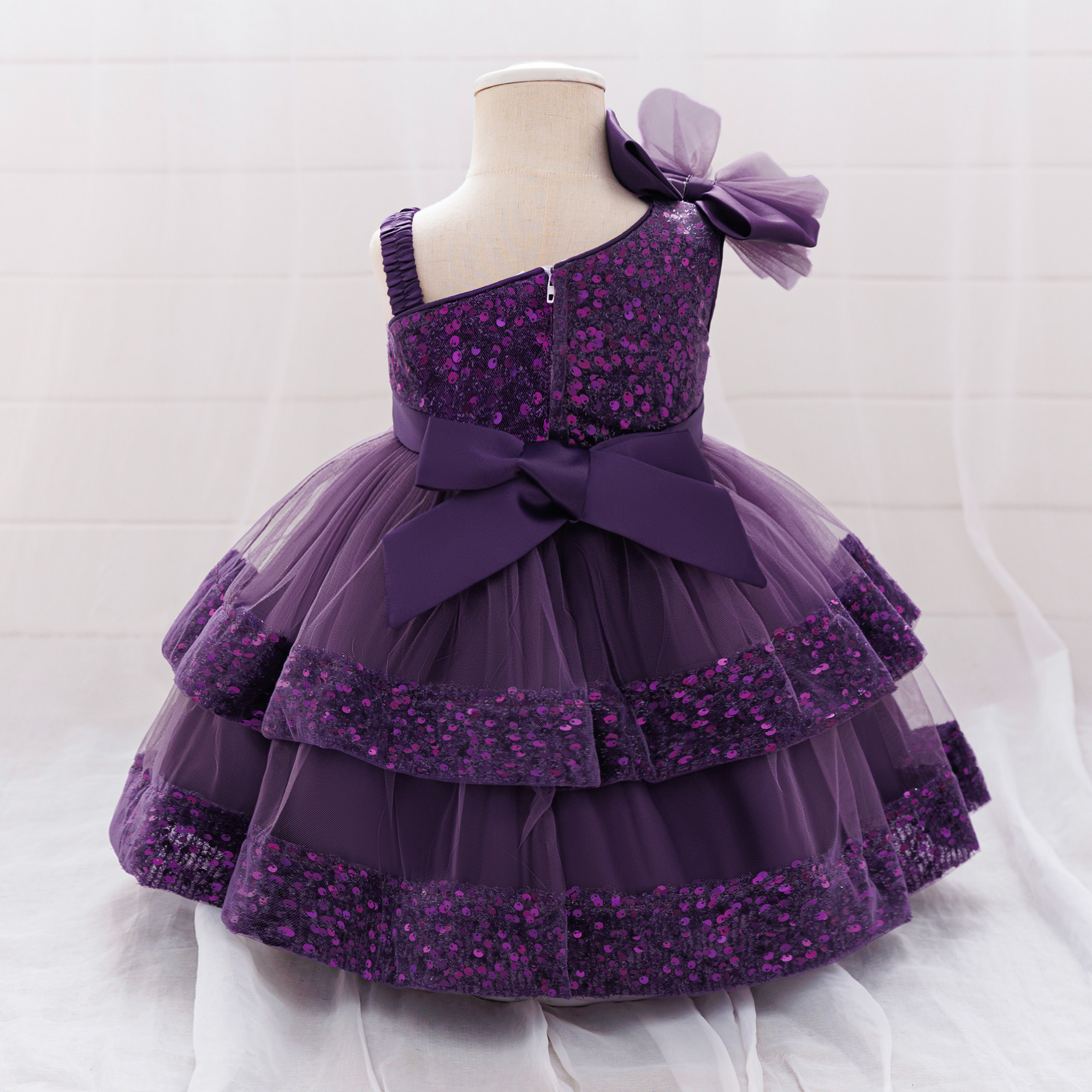Sequin Princess Girls Flower Dress (06M - 3Y) - Image 5
